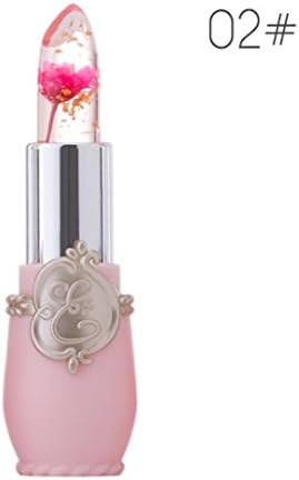 Start Official Waterproof Flower Jelly Moisturizer Temperature Color Change Lipstick Gold foil Lip gloss (PINK #2)