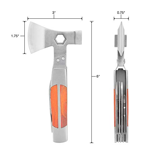 Sheffield 12301 Camper 12in1 AxeHead Multi Tool, Axe, Hammer