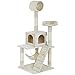 Cat Tree Tower Condo Furniture Kitten House Multi-Level Middle Size Hammock (Beige)