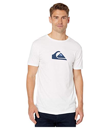 Quiksilver Men's COMP Logo TEE, White, L
