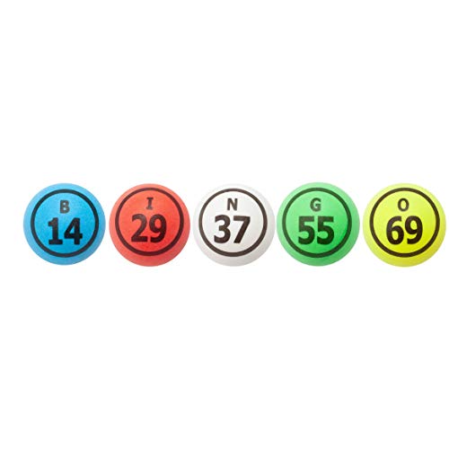 GSE Games & Sports Expert 1.5-Inch Pro Ping Pong Size Replacement Bingo Ball Set (4 Style Balls - Double Number)