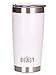 Beast 20 oz Tumbler Stainless Steel Vacuum Insulated Coffee Ice Cup Double Wall Travel Flask (Arctic White)