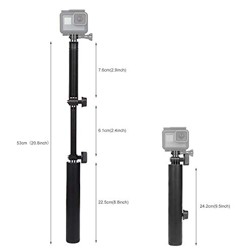 Extension Selfie Stick Grip Arm Tripod Monopod Accessories Foldable Compatible with GoPro Hero 6 5 4 3 3+ with Screw Mount