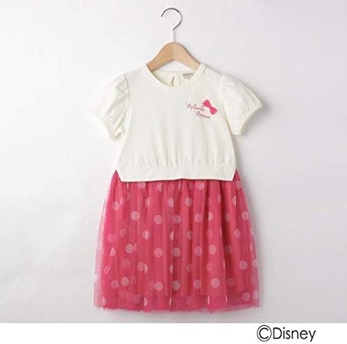 Amazon シューラルー キッズ Shoolarue Kids Disneyディズニー ミニーマウス デザイン パフ袖ドッキングワンピース アイボリー 504 09 90cm ワンピース チュニック 通販