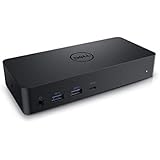 Dell D6000 USB-C Triple Docking Station, Up to three 4K Displays via USB-C, UHD 5K, USB 3.0, Gigabit Ethernet, 130-Watt AC Adapter, Charges up to 65W laptop via USB-C, 452-BCYT 452-BCYH