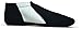 Nufoot Booties Men's Shoes, Foldable & Flexible Footwear, Fold and Go Travel Shoes, Yoga Socks, Indoor Shoes, Slippers, Black and Gray Stripe, X-Large