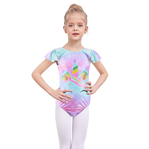 MHJY Girls Gymnastics Leotard Unicorn Ballet Dancewear One-Piece Activewear Bodysuit Athletic Leotards - Thumbnail 2