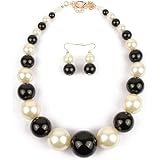 Imitation Pearl Necklace & Earrings