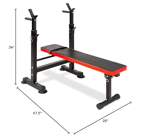 Best Choice Products Adjustable Folding Fitness Barbell Rack