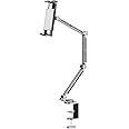 OHITEC Heavy Duty Phone/Tablet Metal Holder for Bed Adjustable Foldable Stand for Desk Aluminum Universal Lazy Bracket 360° Rotation Flexible Long Arm for 4-13 Inch Devices (Grey, CT9)