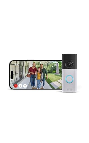 Ring sonnette vidéo Plus filaire (Wired Video Doorbell Plus, nouvelle génération) | Sonnette vidéo | Retinal 2K | Large champ de vision | Essai gratuit de 30 jours de l'abonnement Ring