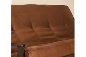 FUTONX Futon Cover Only - Quality Suede Microfiber Fabric Collection Fits 6-8 inch Futons Mattress (Chocolate, Full Size)