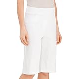 Slimming Twill Pull-on Bermuda Shorts