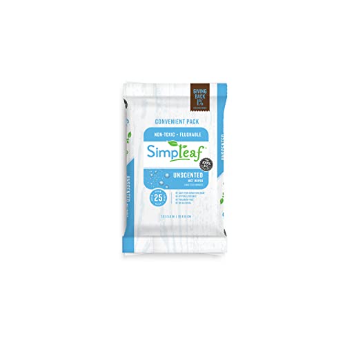 Simpleaf Flushable Wipes For Adults Flushable Wet Wipes Paraben