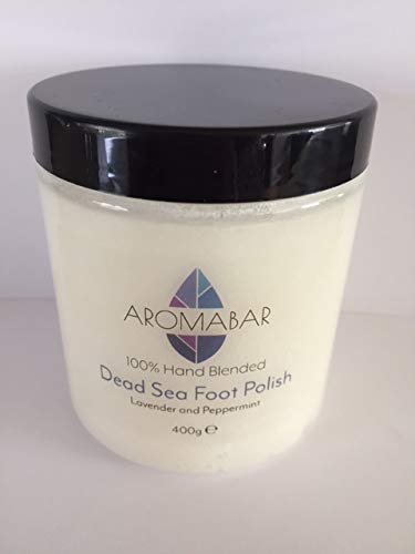 Lavender & Peppermint Dead Sea Salt & Shea Butter Foot Polish Scrub 400g 100% Natural Packed with Minerals