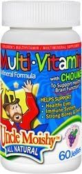 Uncle Moishy Kosher Childrens Multi-Vitamin Mineral Jellies with Choline 60 Jellies by Uncle Moishy