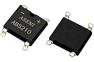 (Pack of 50pcs) ASEMI ABS210 SMD Bridge Rectifier Diode 2A/1000V Large chip Full Current for Adapter…