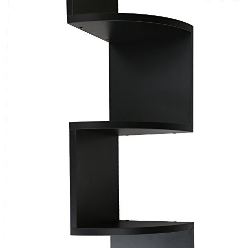 Ogori Large Corner Wall Mount Shelf black corner shelf unit 5 Tier