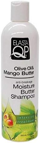 Elasta QP Olive Oil & Mango Butter Moisture Butter Shampoo, 12 oz (Pack of 2)