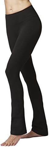 TLC Sport UK Women's Lightweight Sculpting Compression Waisted Yoga Trousers Pants Black