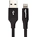 AmazonBasics Lightning to USB A Cable, Advanced Collection, MFi Certified iPhone Charger, Black, 6 Foot primary