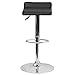 Flash Furniture Contemporary White Vinyl Adjustable Height Barstool with Solid Wave Seat and Chrome Base