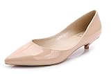 Women's Fashion Classic Slip On Pointed Toe Dress Shoes Low Heel Pump Ladies Shoes