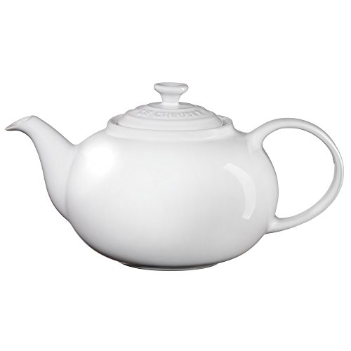 Le Creuset Stoneware Traditional Teapot, 1.4 qt., White The Home