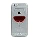 Rihan 3D Design Flowing Liquid Red Wine Glass Design Transparent Plastic Case for iPhone 7 iPhone 8 (Wine Glass)