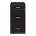 Office Dimensions 18in. Deep 3 Drawer Metal Organizer File Cabinet with Pencil Drawer, Black