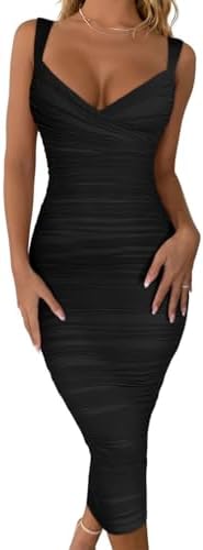off shoulder exaggerated ruffle trim ruched mesh bodycon dress SHEIN MOD Off Shoulder Exaggerated Ruffle Trim Ruched Mesh Bodycon Dress