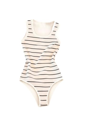 SOLY HUX Women's Ribbed Slim Fitted Bodysuits Basic at Amazon