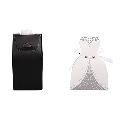 Wedding Party Favors Candy Treat Boxes - Tuxedo Dress Groom Bride Candy Boxes Small Gift Boxes Bulk Engagement Bridal Shower Anniversary Party Boxes Supplies, 100pc