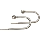 MERIVILLE Set of 2 Decorative Satin Nickel Ball End Window Curtain Holdbacks for Draperies