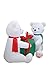 5 Foot Long Christmas Inflatable Two Cute Polar Bears Hug Gift Box LED Lights Decor Outdoor Indoor Holiday Decorations, Blow up Lighted Yard Decor, Lawn Inflatables Home Family Outside