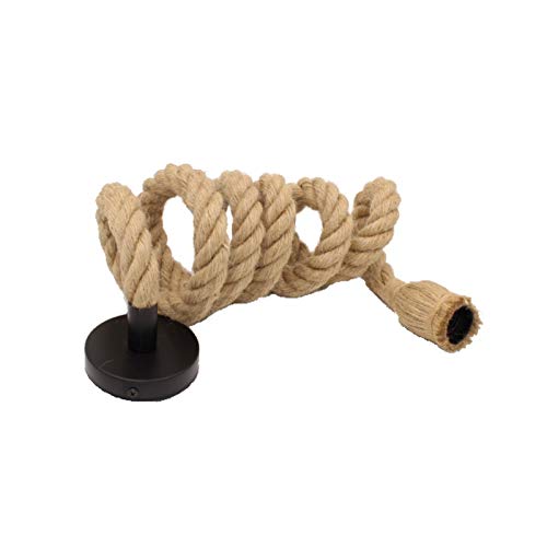Vintage Rope Lamp, E27 200 cm Rustic Retro Style Dining Room Restaurant Cafe Lighting Use