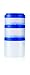 BlenderBottle ProStak Twist n' Lock Storage Jars Expansion with Pill Tray, Clear/Blue (Pack of 3)