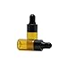 TOPWEL 3ml 10pcs Amber Glass Essential Oil Bottles and Eyed Dropper Black Caps (3ml)