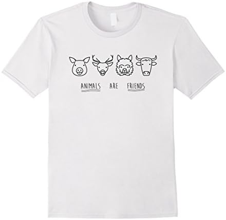 Men's Hanger Swag: Animals Are Friends Vegan Friendly T-Shirt Small White