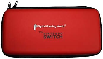 Digital Gaming World® New Design Zip Pouch Case for Switch Console (Color: Red) (Console not included)