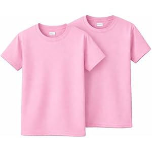 Gildan Unisex Youth Heavy Cotton T Shirt 2-Pack, 5000B Light Pink