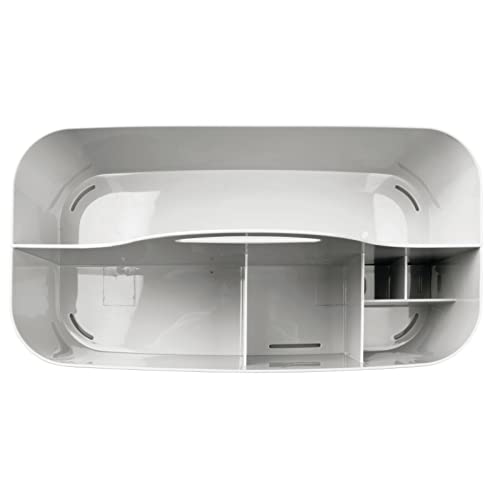 mDesign Plastic Portable Nursery Storage Organizer Caddy Tote Divided