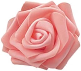 Mttheaw 50 Pcs Foam Roses Heads Artificial Flowers Wedding Party Rose Head Champagne red