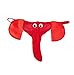 Men's Elephant Thong by Donna Di Capri,Red,One Size