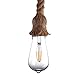 GuLighting 6 Heads American Country Retro Industrial Hemp Rope Chandelier Living Room Restaurant pendant lights light Fixture Not Included Bulb