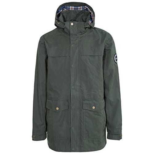 Trespass Rowland Veste imperméable avec Capuche détachable Homme Vert FR : XXS (Taille Fabricant : XXS)