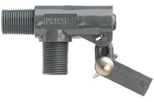 Kerick Valve PS3838187 PVC Float Valve, Standard Mount, 7.2 gpm at 60 psi, 3/8" NPT Male