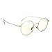 TIJN Blue Light Blocking Glasses Vintage Round Metal Eyeglasses Anti Eye Fatigue Eye Strain