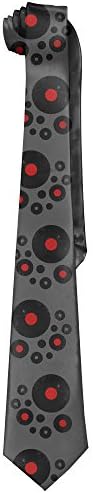 Vinyl Records Retro Music Men's Tie Long Necktie Skinny Neckwear Silk