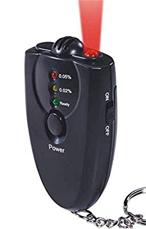 Alcohol Breath Tester Alcometer LED Breathalyzer with Keychain